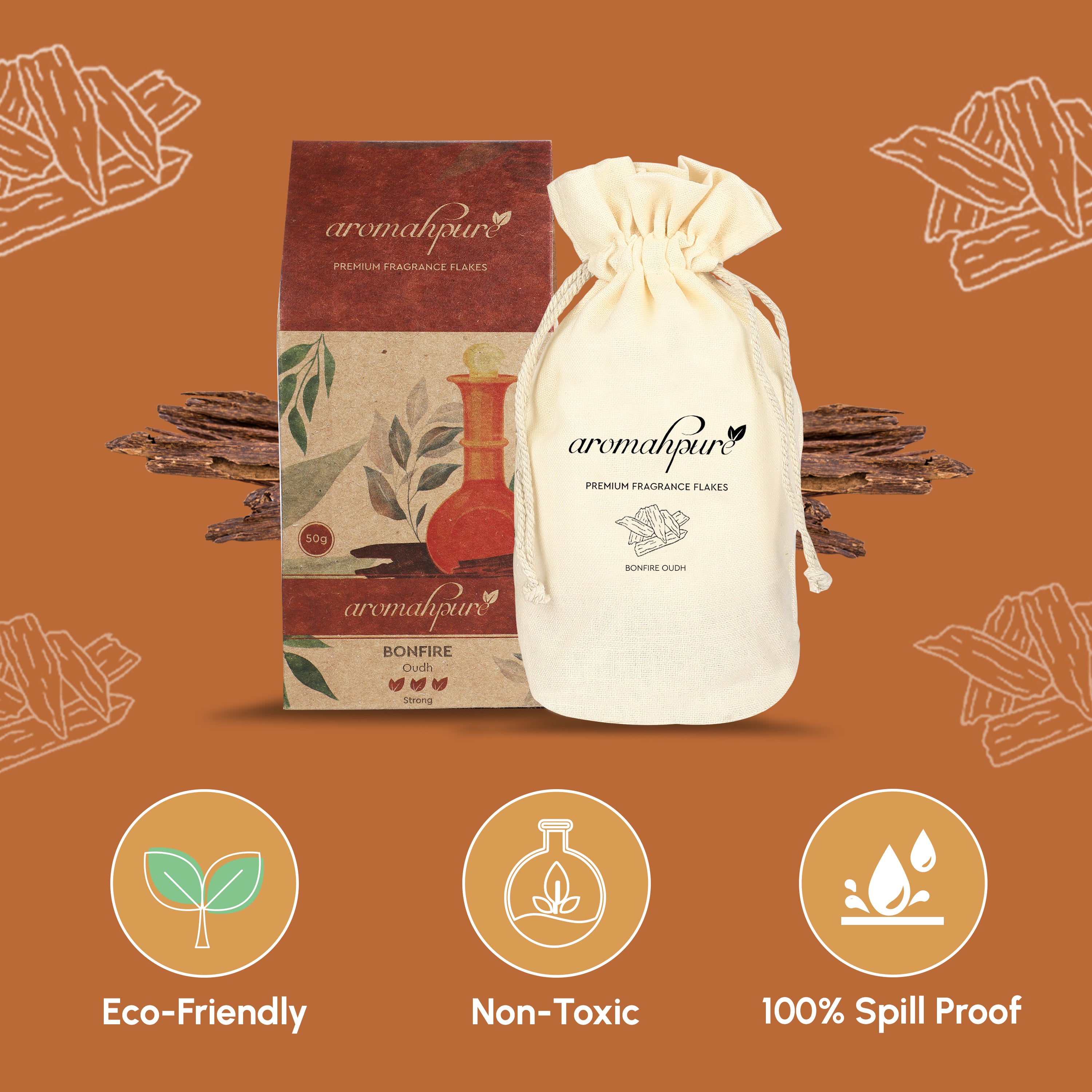 Bonfire Oudh car perfume flakes