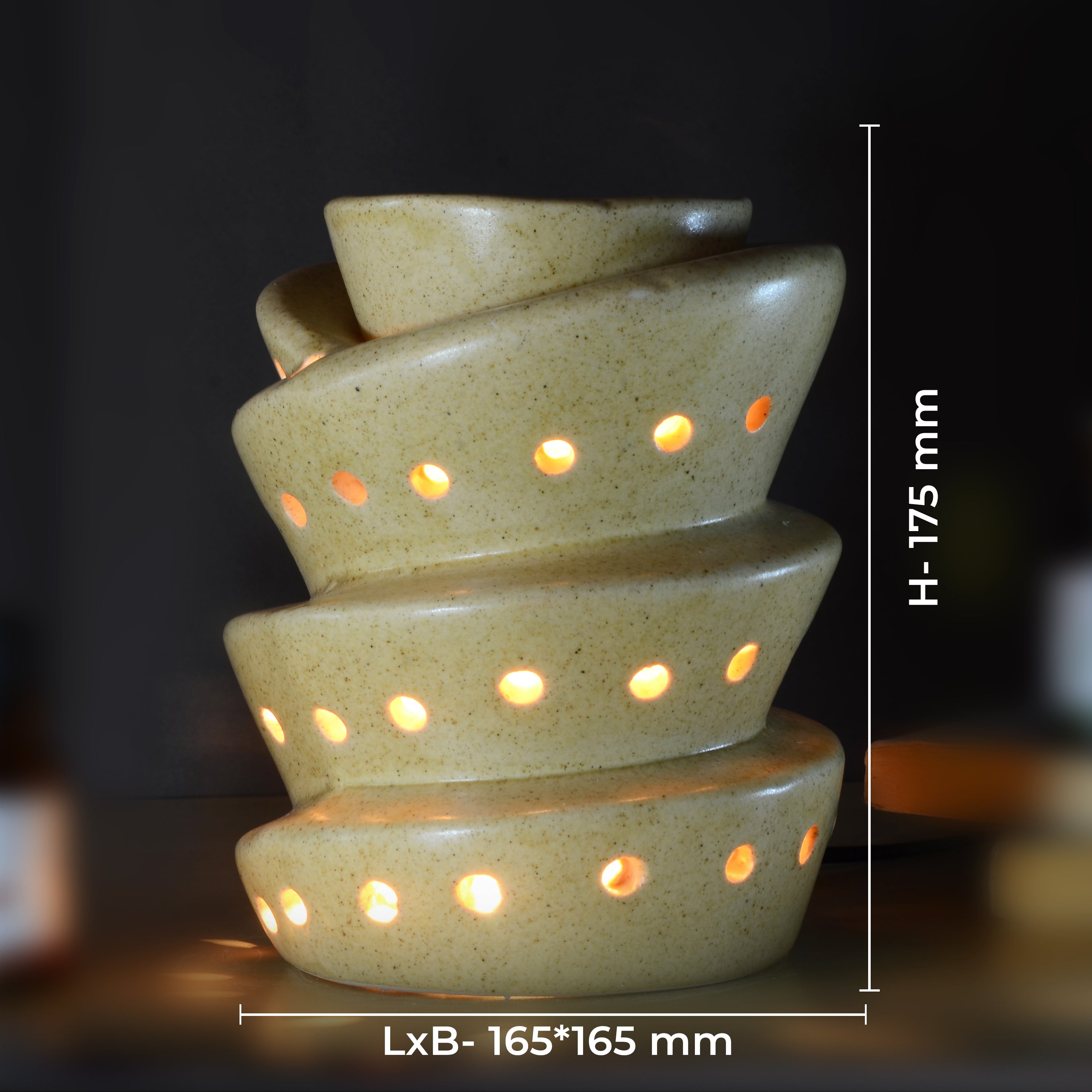 Brown Electric Ceramic Spiral Diffuser with 15 ml Fragrance Oil ( Zesty Orange )