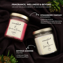 Soy Wax Round Jar 100ml Candles (Joyous Jasmine, Strawberry Fantasy)