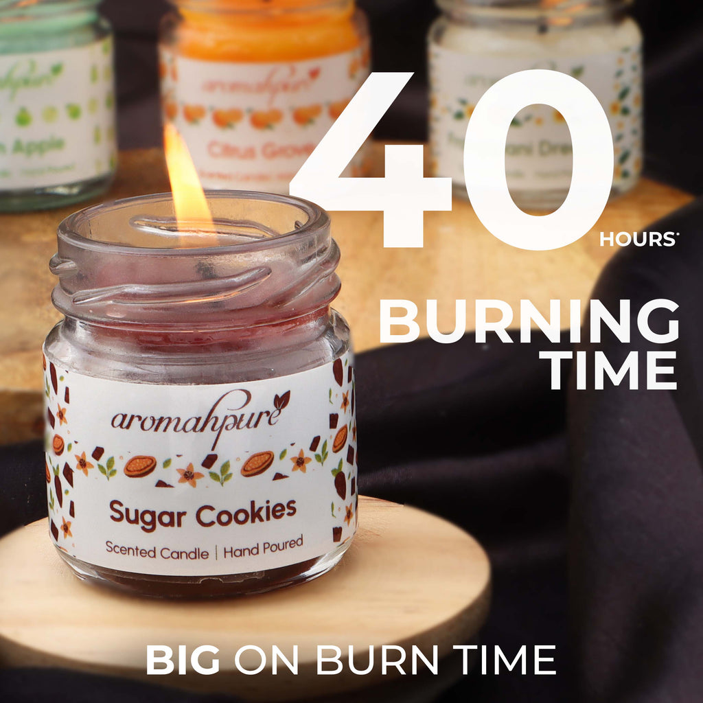 Aromahpure Round Jar Candle 40 Hours Burning Time