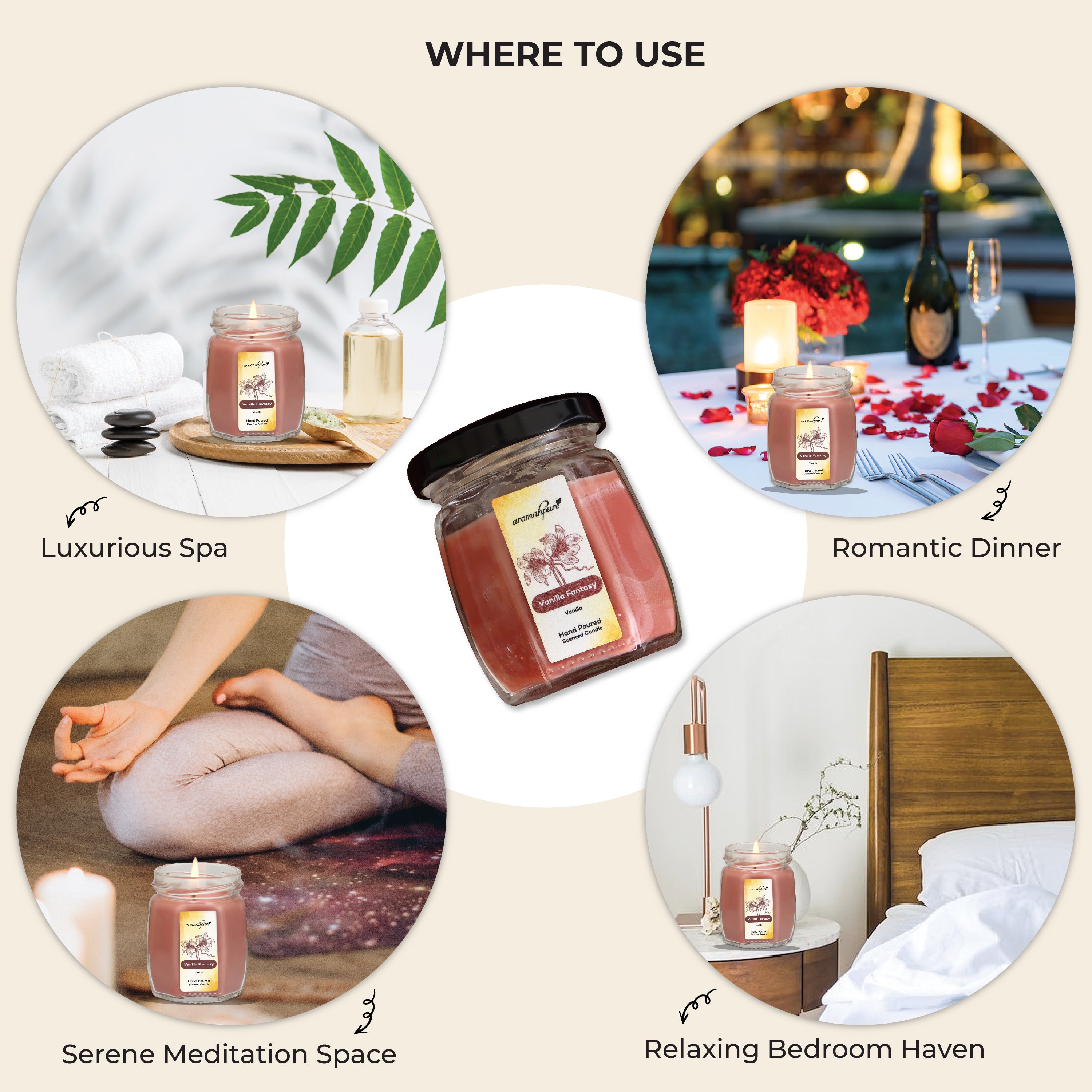 Aromahpure Frangipani Vanilla Candle Fragrance Notes