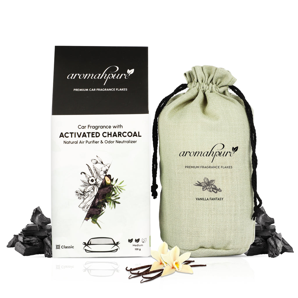 Aromahpure Car Perfume Flakes Vanilla Activated Charcoal