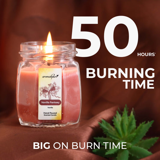 Aromahpure Soy Wax Small Octa Jar Candles, 50 Hours Burning Time Guaranteed (Frangipani Dreams, Vanilla Fantasy)