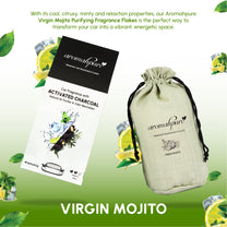 Aromahpure Premium Car Perfume Flakes with Activated Charcoal - Refreshing (Mojito)