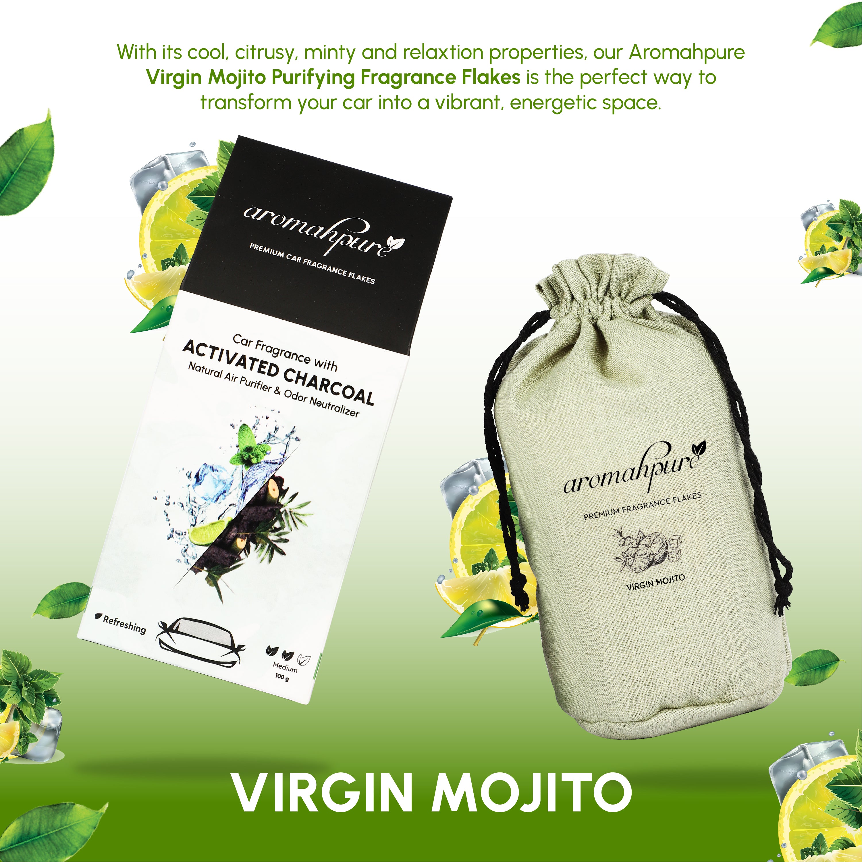 Aromahpure Car Perfume Flakes Mojito - photo