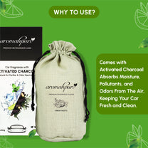 Aromahpure Premium Car Perfume Flakes with Activated Charcoal - Refreshing (Mojito)