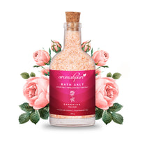 Aromahpure 100 % Natural Bath Salt with Essential Oils (Rose) (250 g)