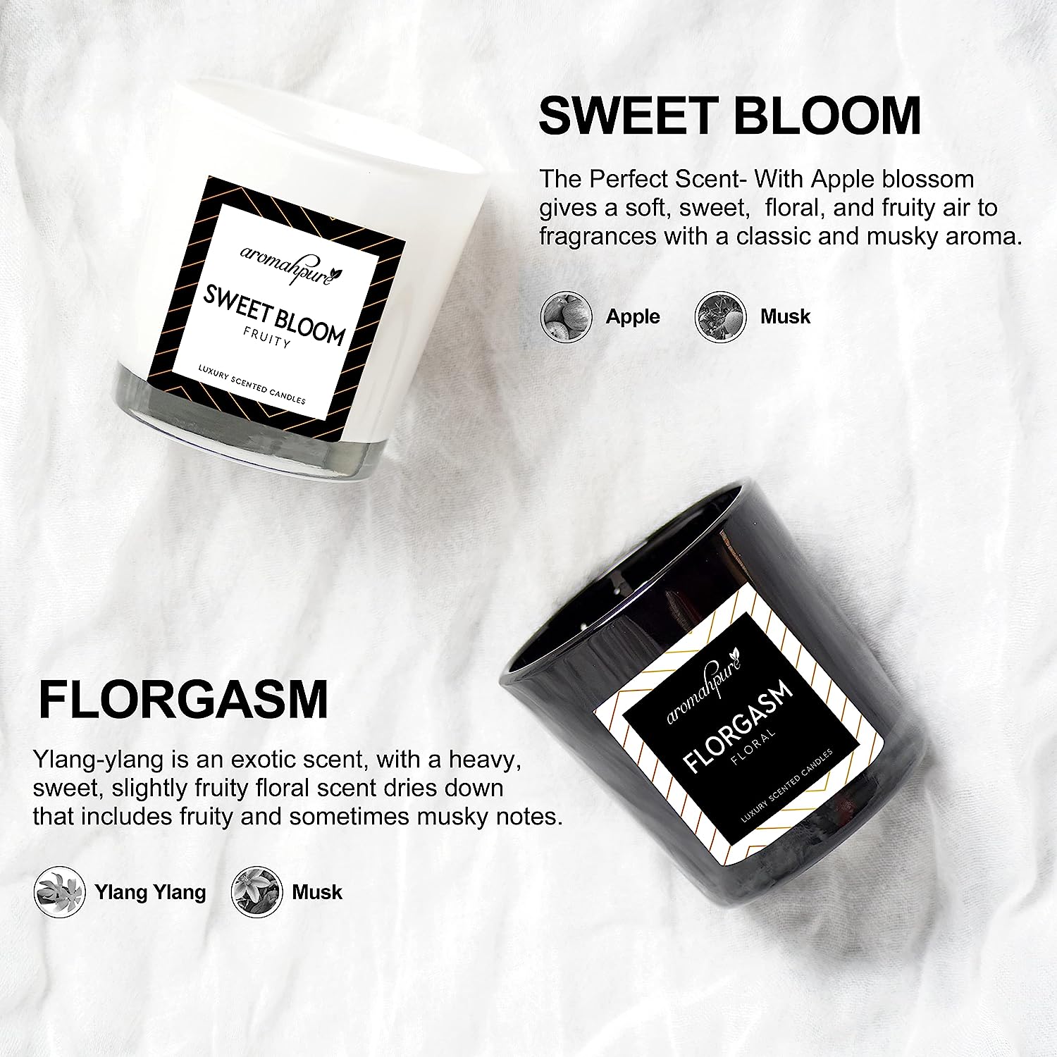 Buy Long Lasting Luxury Scented Candles Set Online at Aromahpure