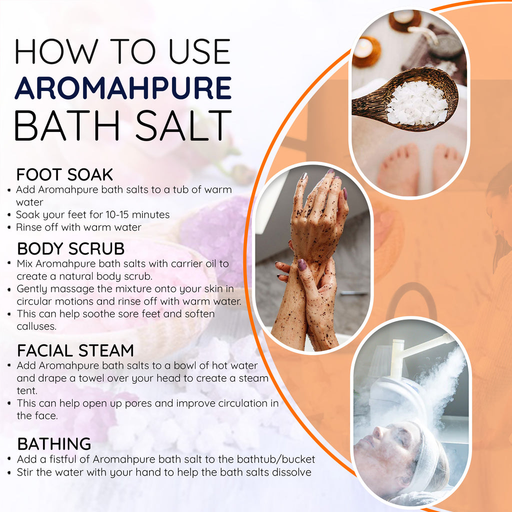 Aromahpure Orange Lemongrass Bath Salt - Buy Online