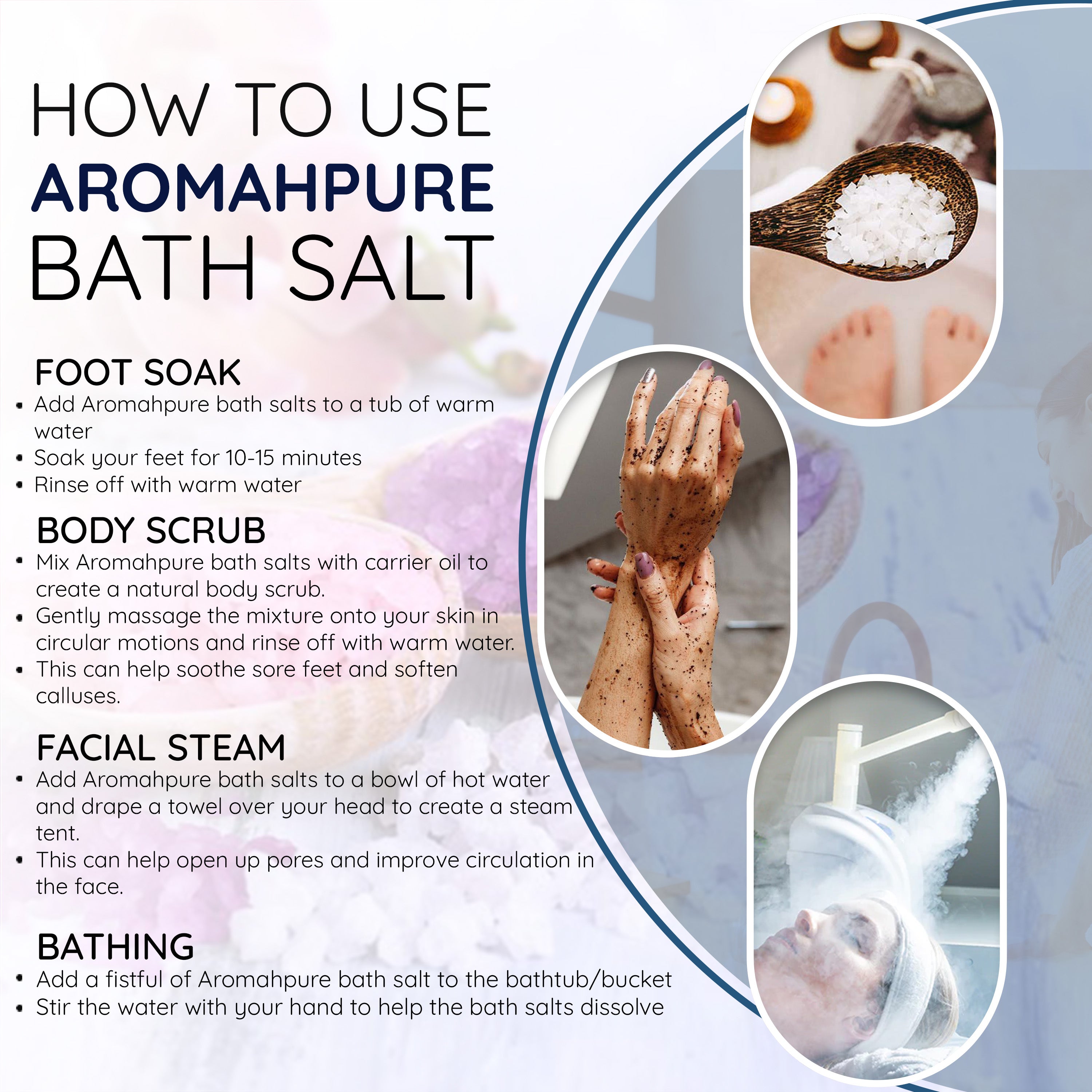 Aromahpure Bergamot Lavender Bath Salt - Buy Online
