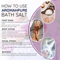 Aromahpure 100 % Natural Bath Salt with Essential Oils (Mandarin, Orchid, Patchouli, Pear) (250 Grams)