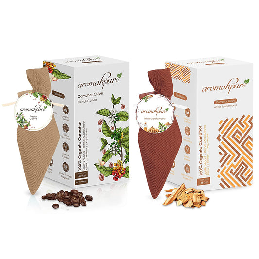 Aromahpure Camphor Cube Air Freshener (Sandalwood + French Coffee)