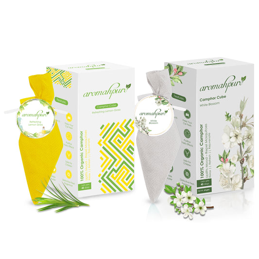 Aromahpure Camphor Cube Air Freshener (White Blossom + Lemon)