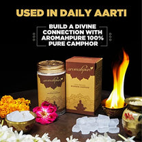 Aromahpure 100 % Pure Camphor Tablets for Pooja (Bhimseni) (250 Grams)