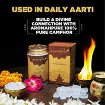 Aromahpure 100 % Pure Camphor Tablets for Pooja (Bhimseni) (250 g)